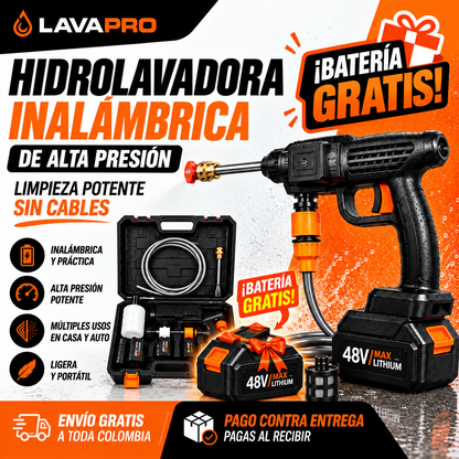 Hidrolavadora inalámbrica LavaPro con maletín y accesorios